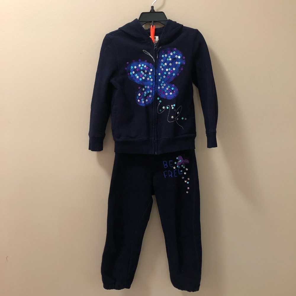 OshKosh B’Gosh Butterfly Sequin Sweat Suit